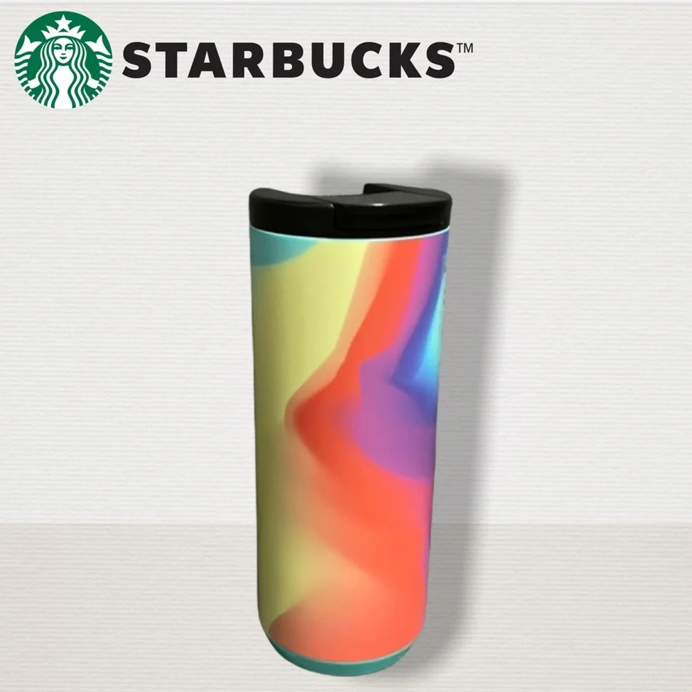 Starbucks Rainbow Tie-Dye Travel Mug
